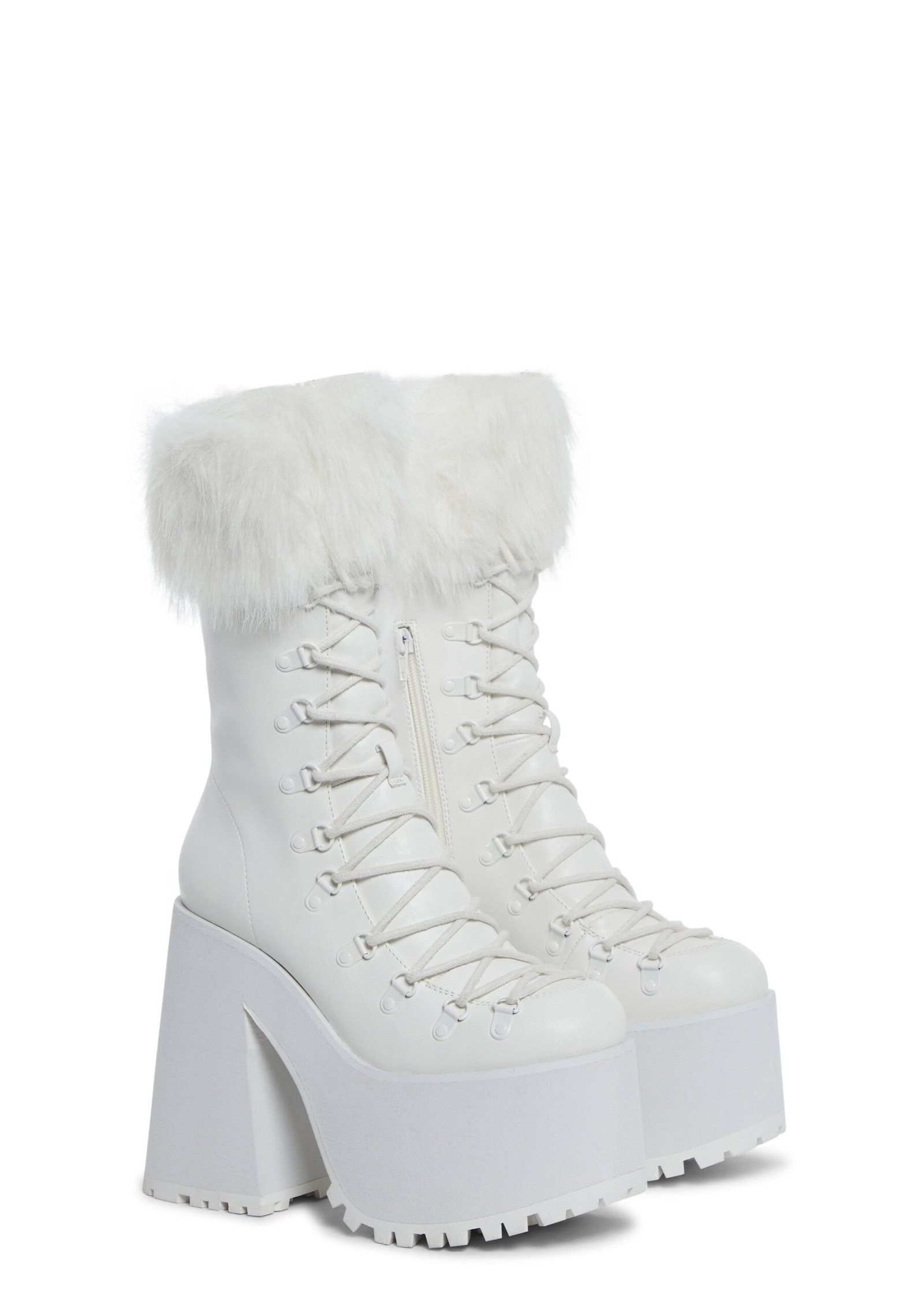 Snow Bunny Lace-Up Boots - White - Image 4