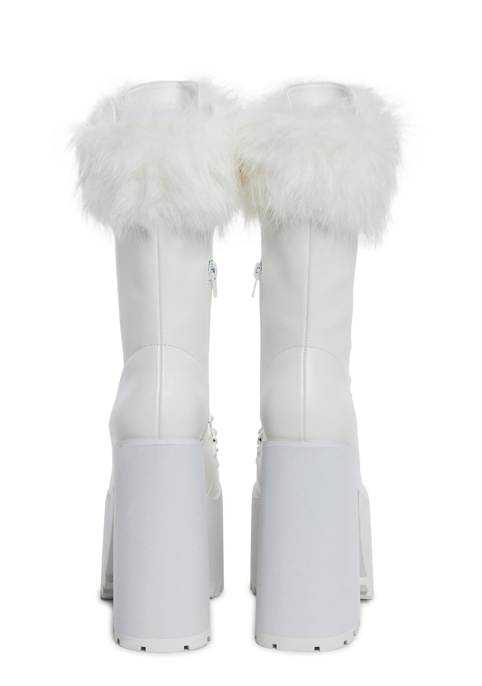 Snow Bunny Lace-Up Boots - White - Image 3