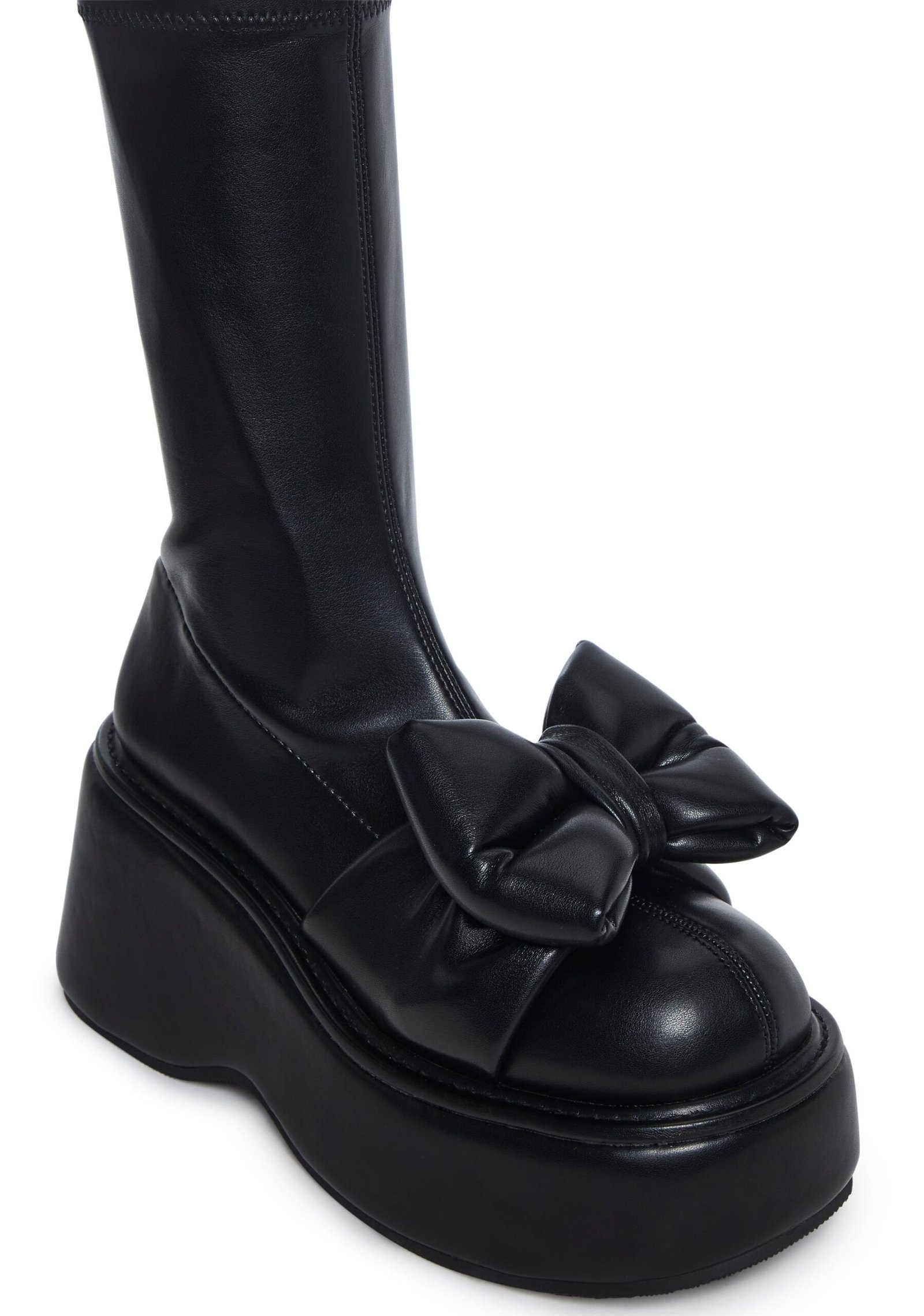 Make It Mine Bow Booties - Black - Image 2
