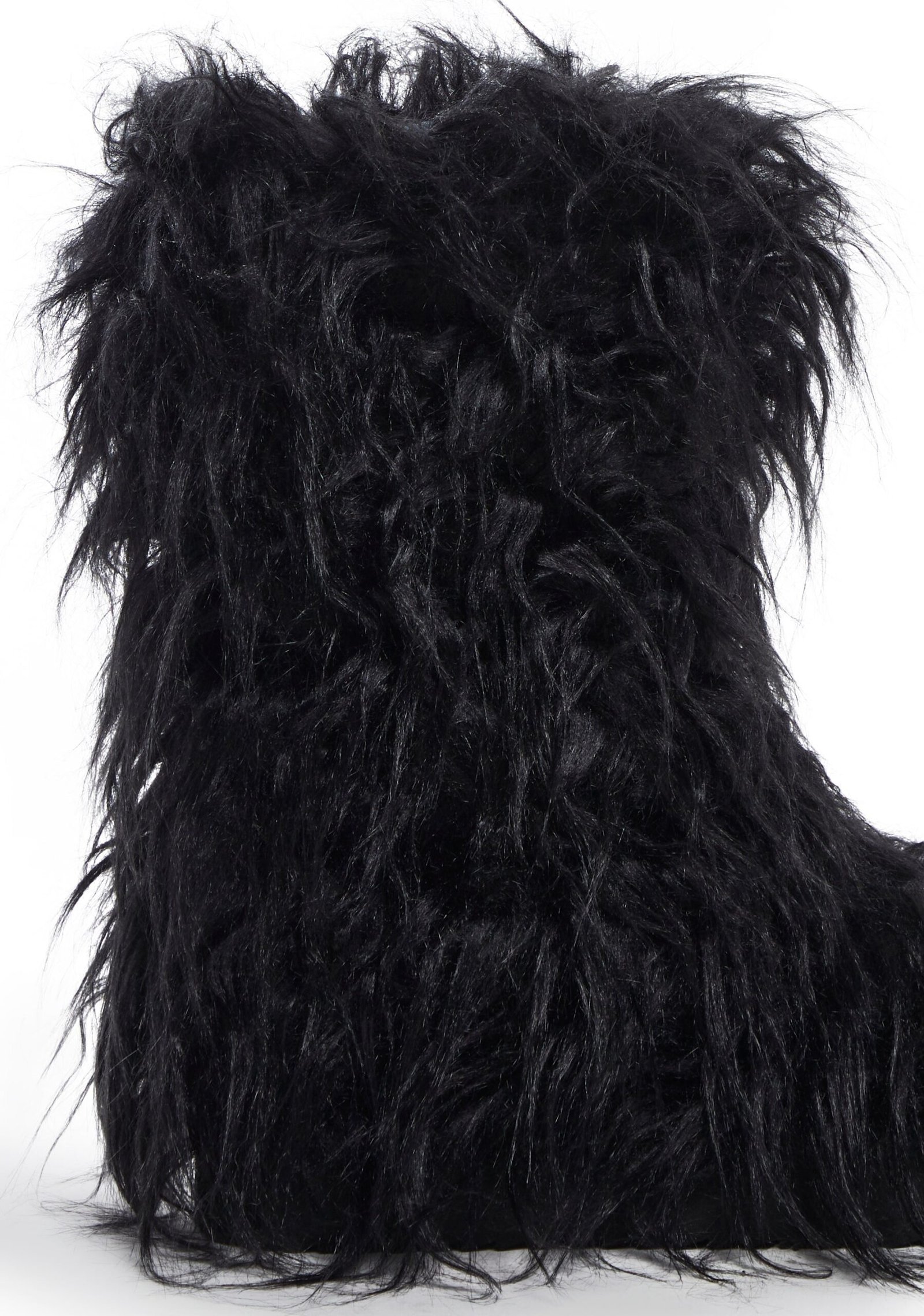 Night Lurker Fuzzy Slipper Boots - Black - Image 2