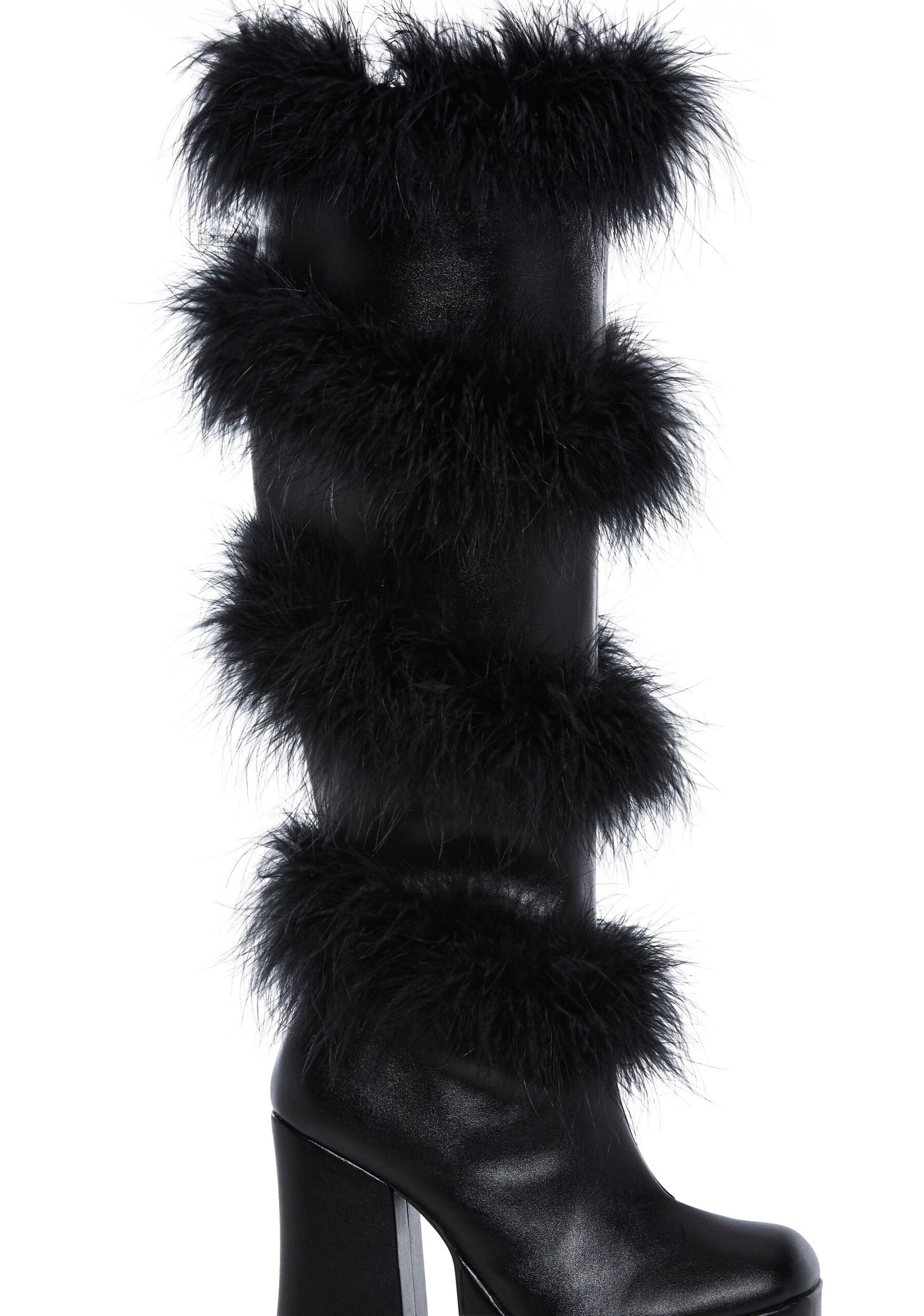 It's Cold Outside Platform Boots - Black - Image 2