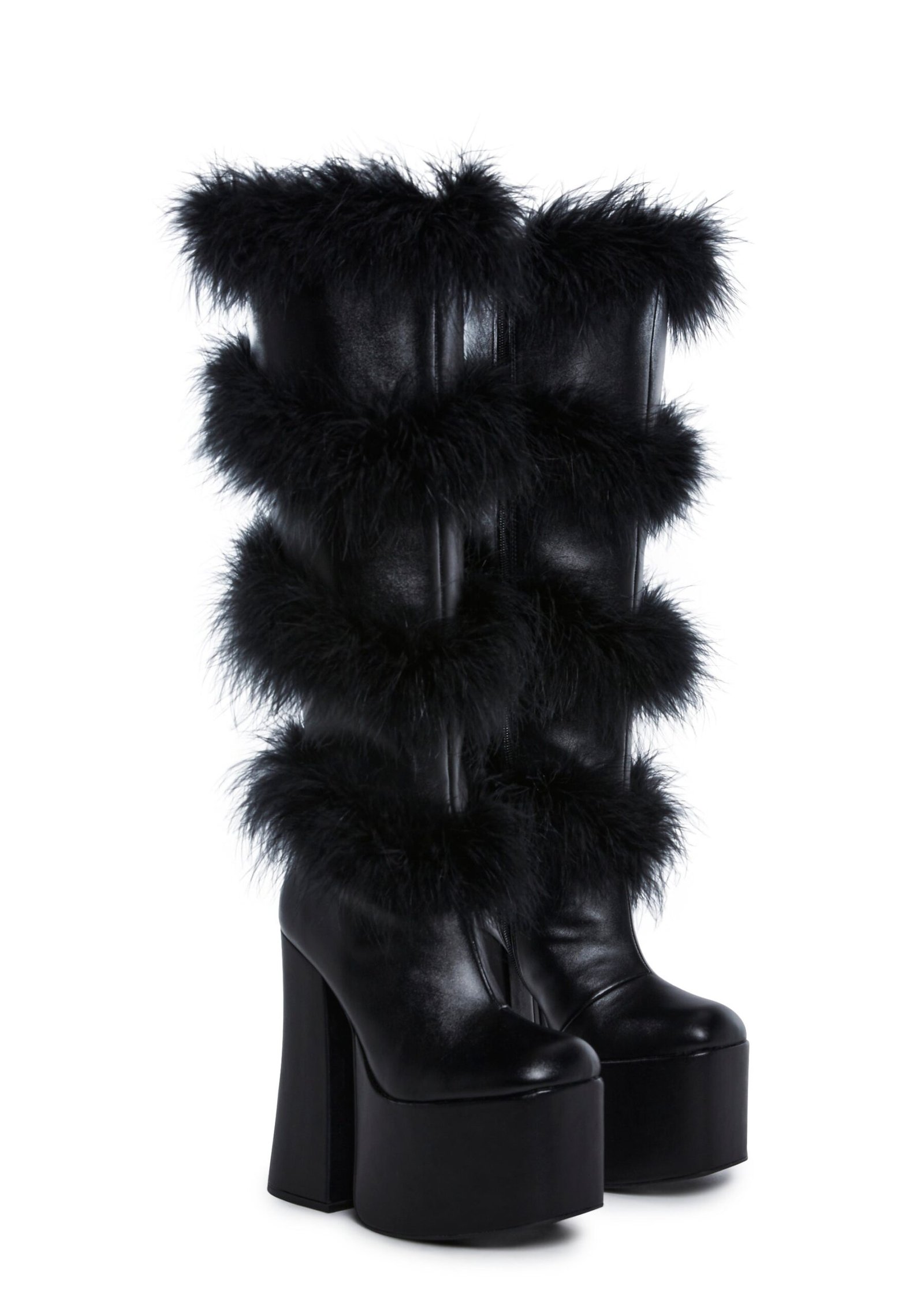 It's Cold Outside Platform Boots - Black - Image 3
