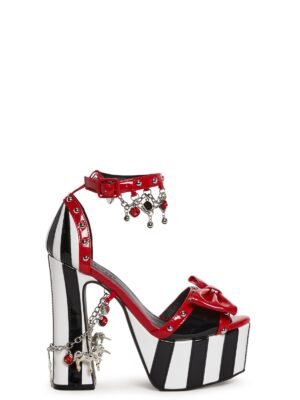Painted Ponies Platform Heels - Black/Red