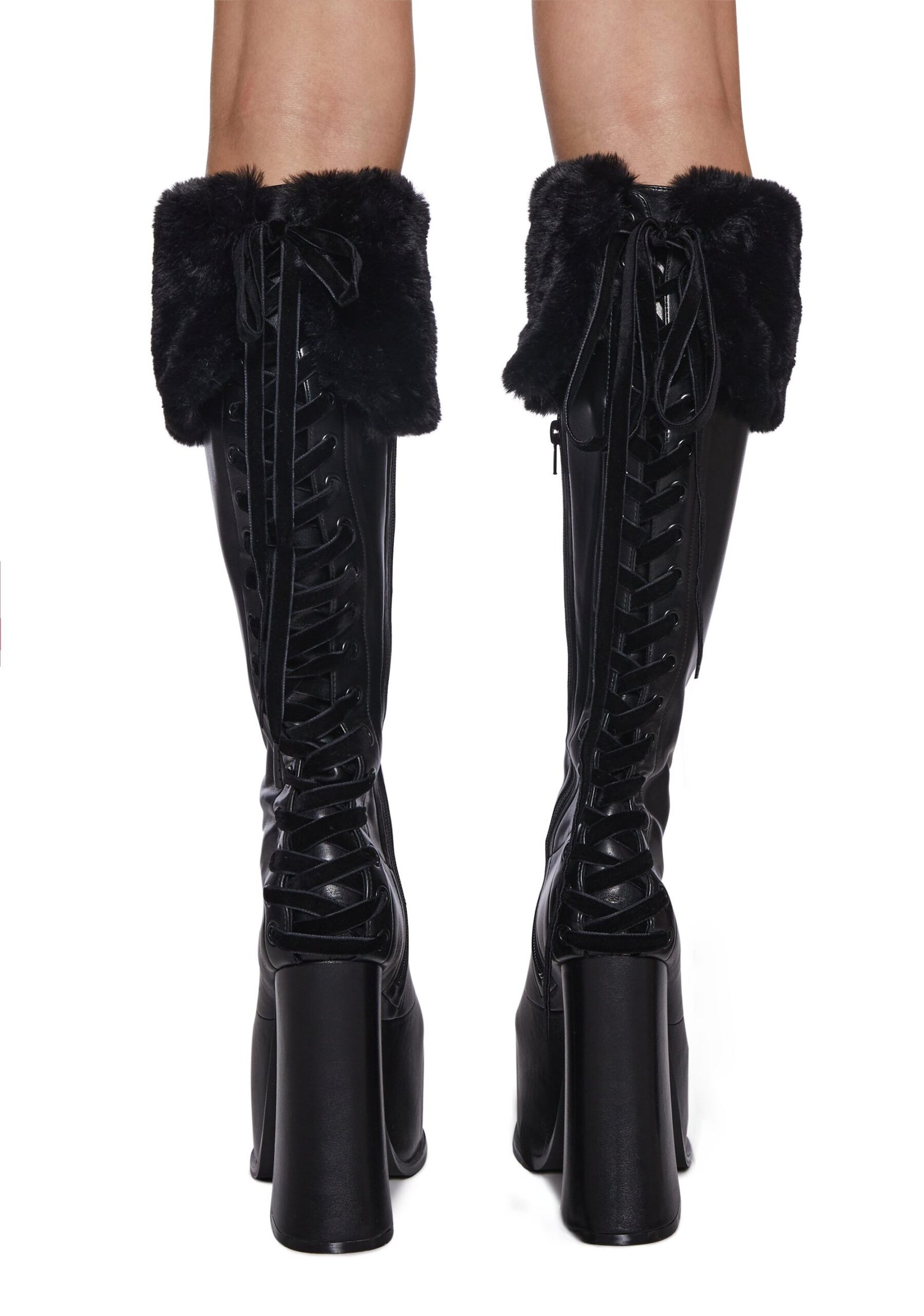 Sweetest Wishes Platform Boots - Black - Image 4