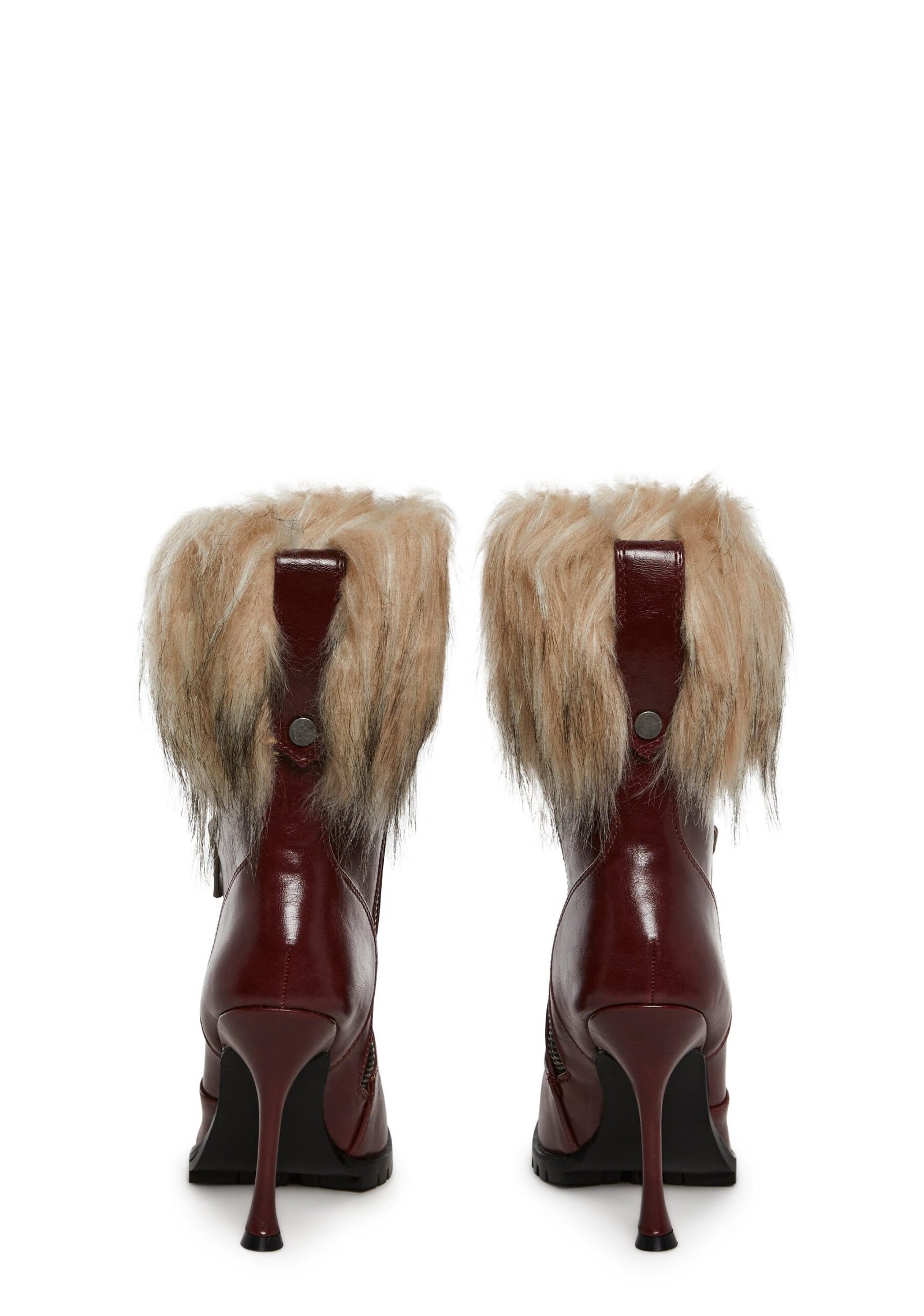 Call The Shots Heeled Boots - Red - Image 4