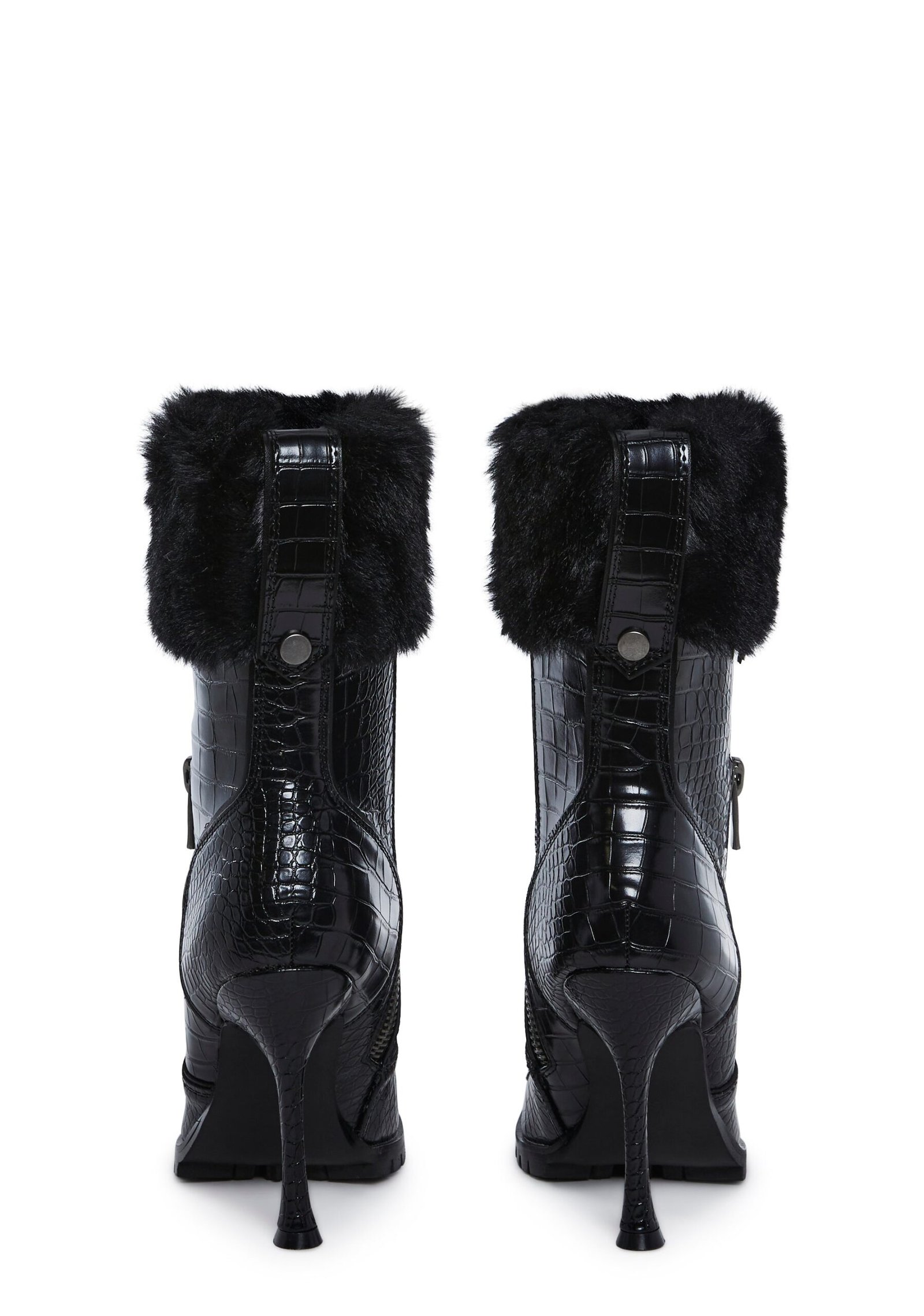 Call The Shots Heeled Boots - Black - Image 3