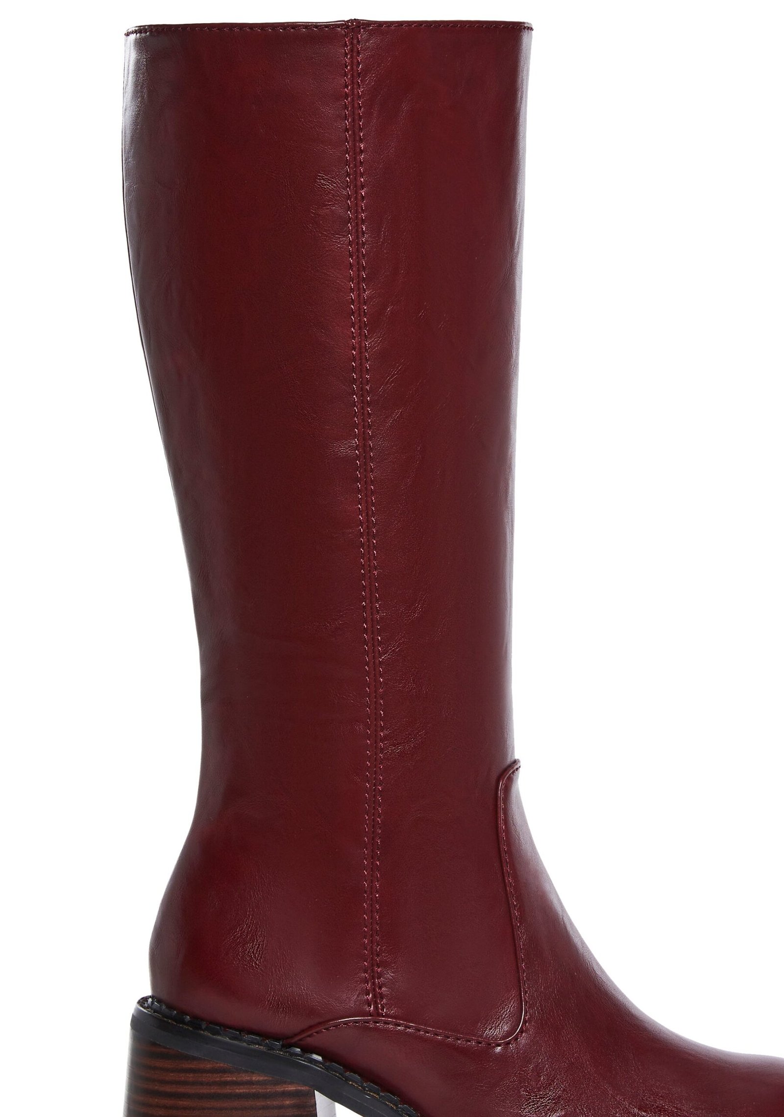 Vintage Soul Knee High Boots - Burgundy - Image 2