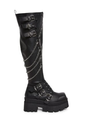 Wrath-310 Platform Thigh High Boots
