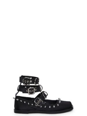 Killer Ballerina Ballet Flats - Black