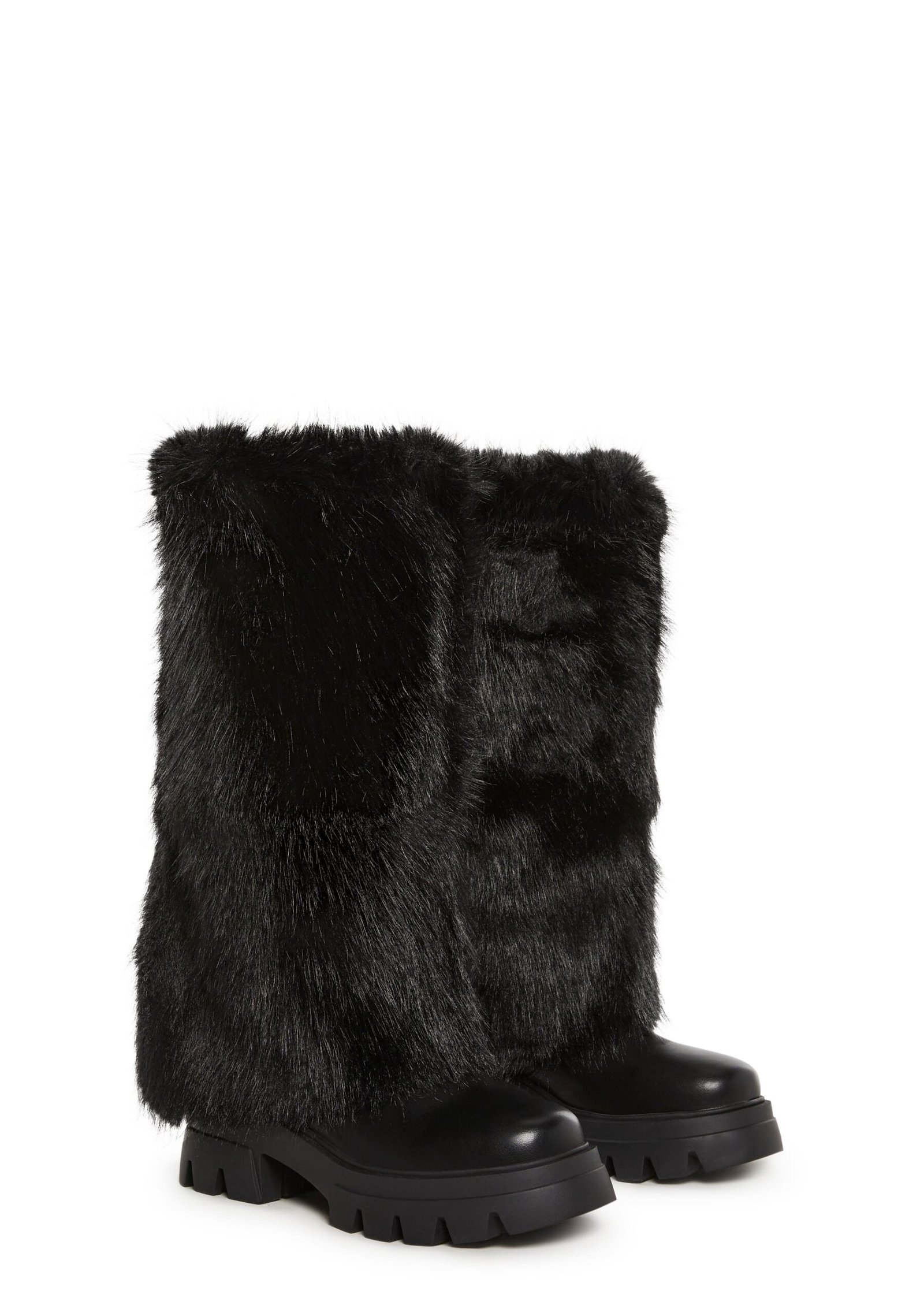 Ahsoka Foldover Flat Boots - Black - Image 3