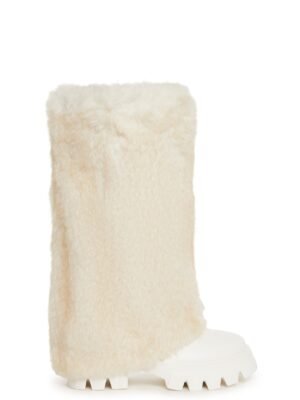 Ahsoka Foldover Flat Boots - White