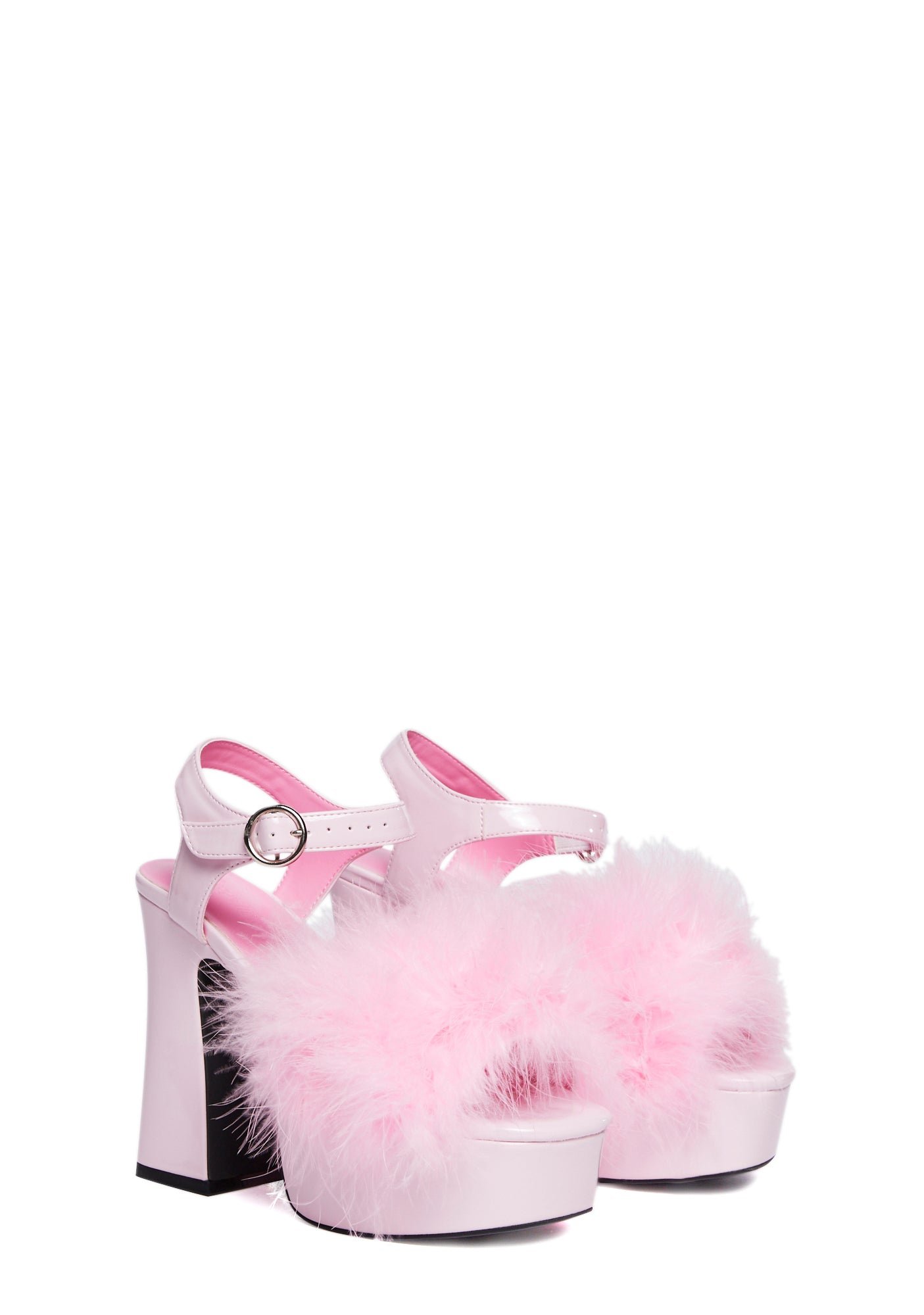Blushin' N' Crushin' Marabou Heels - Image 3