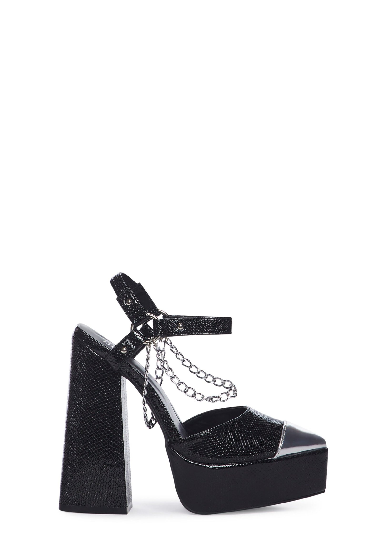 Blacked Out Platform Heels