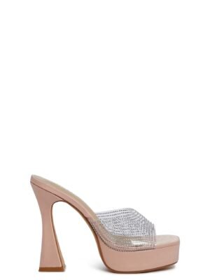 Dream Damsel Peep Toe Heels - Nude