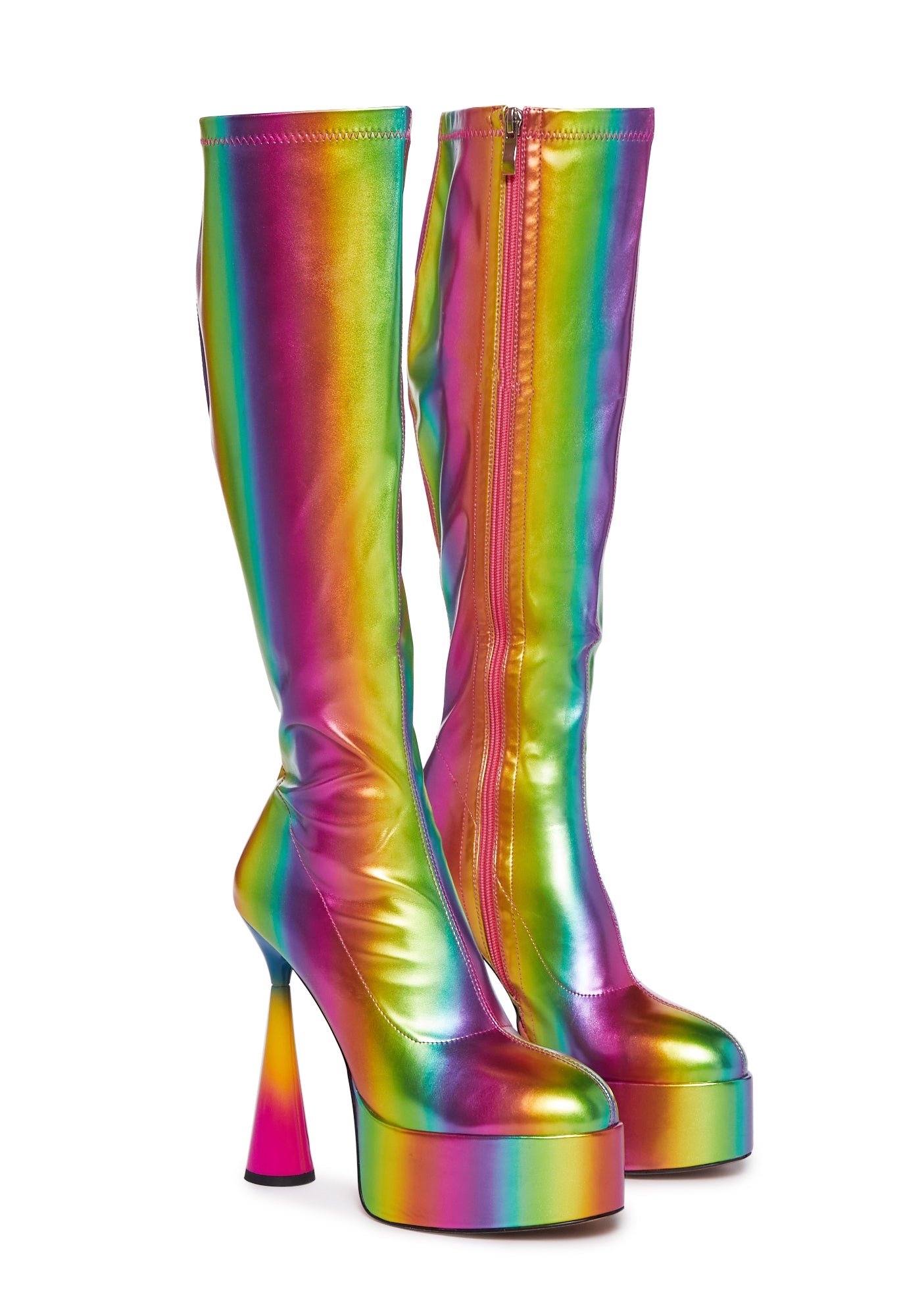 Ham Rainbow Platform Boots - Image 3