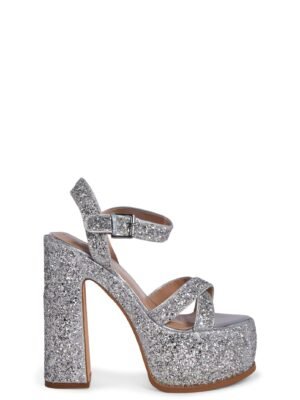 Ileen Platform Heels- Silver