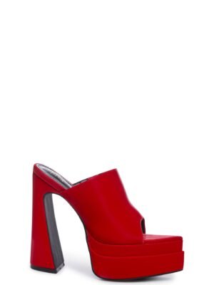 Cherry Not So Subtle Platform Mules
