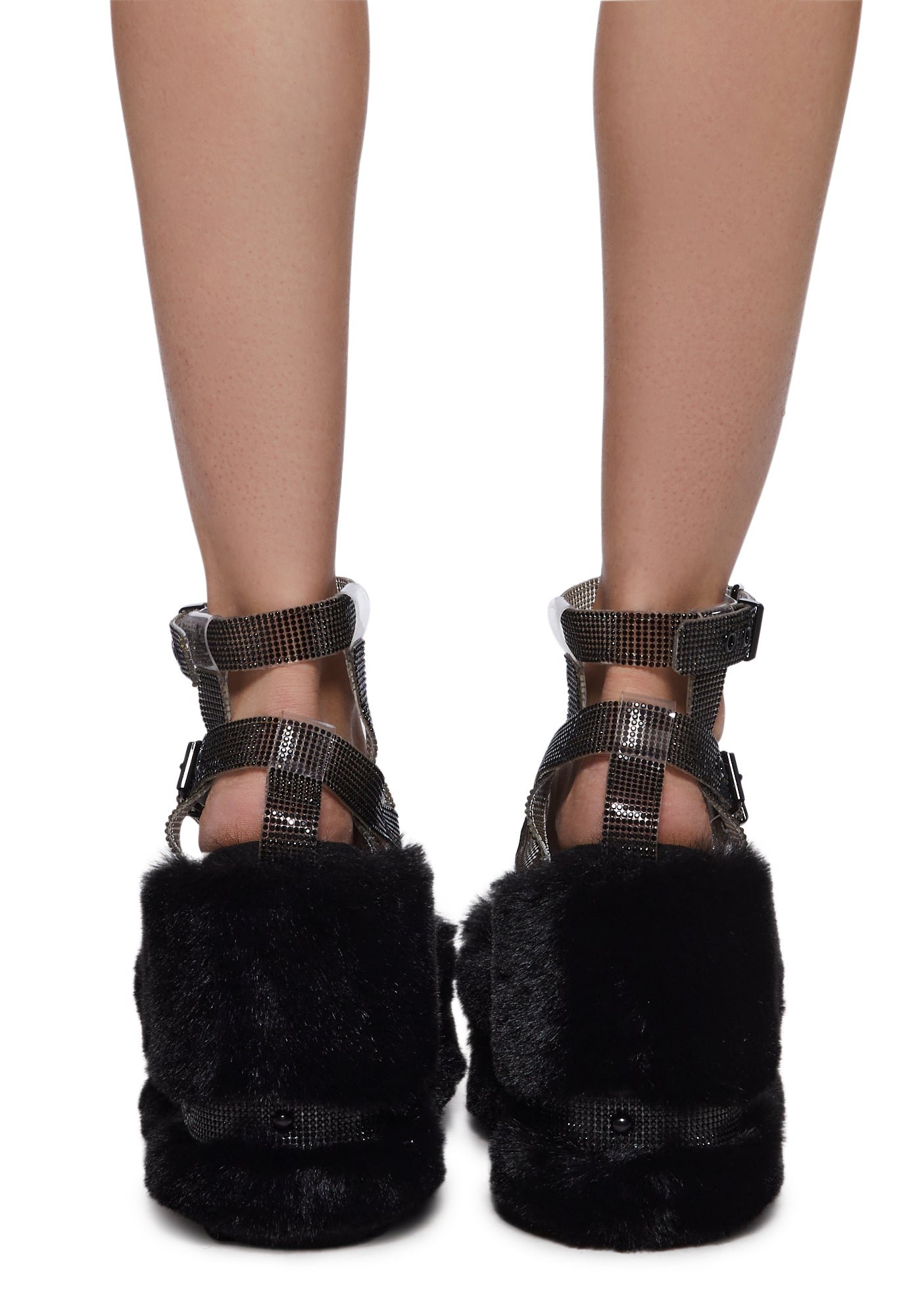 Gravity Bling Platform Heels - Black - Image 4