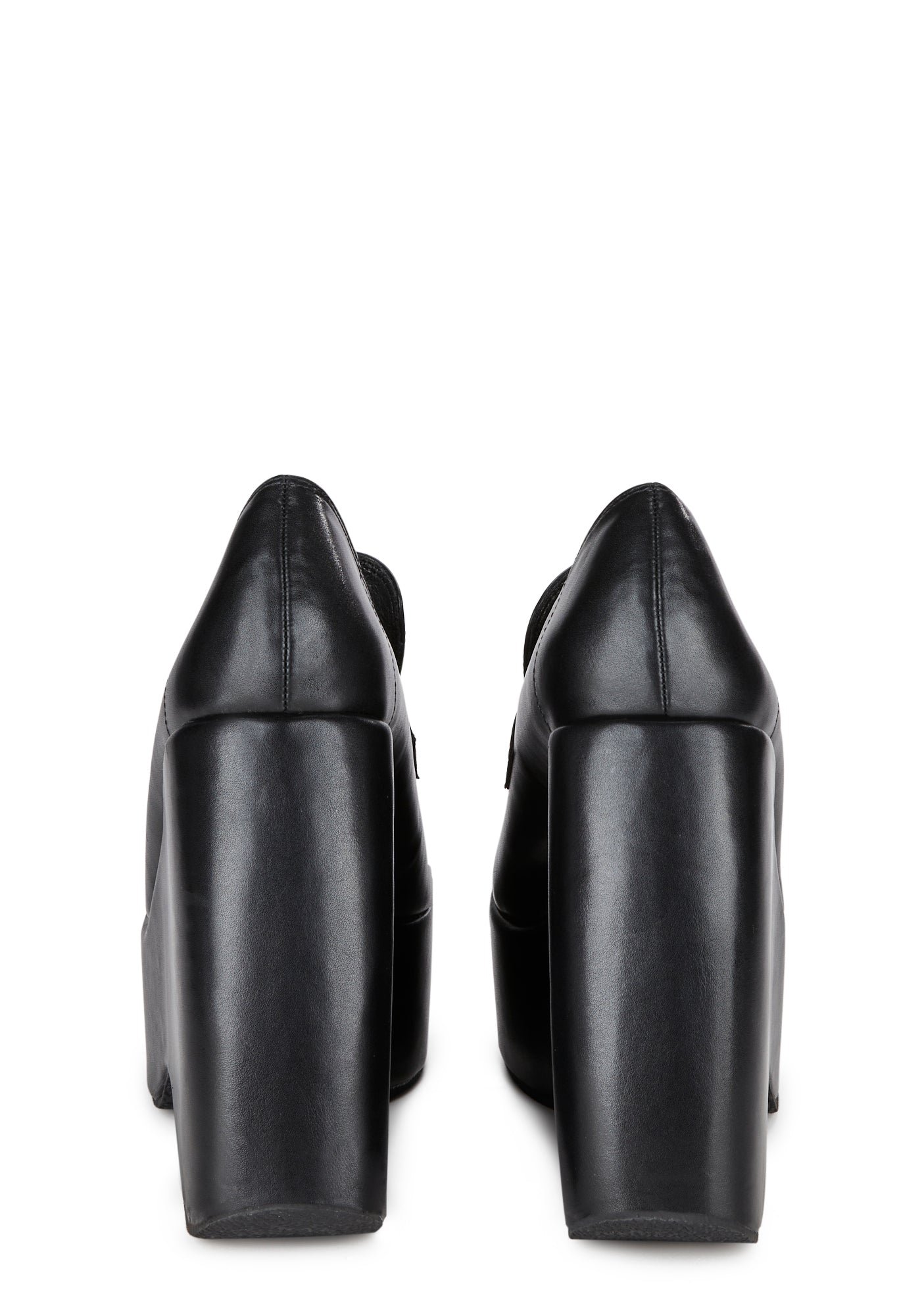 First Love Wedge Loafers- Black - Image 4