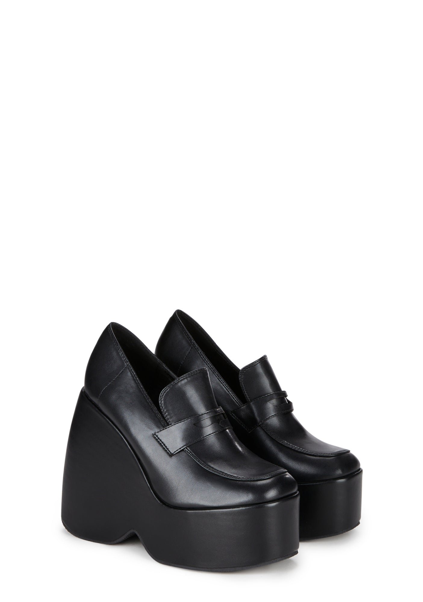 First Love Wedge Loafers- Black - Image 3