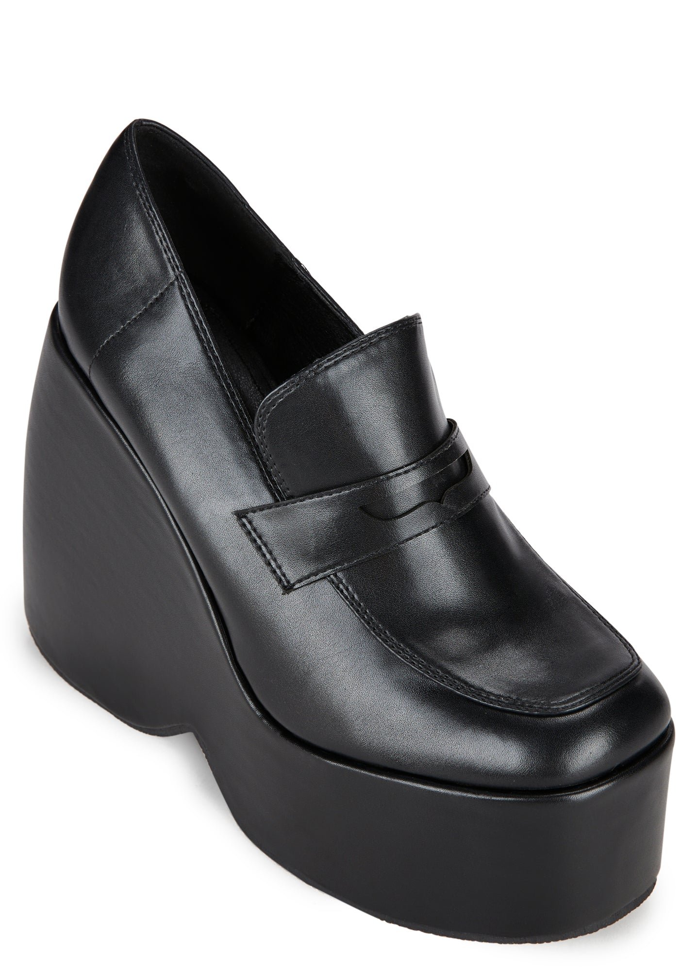 First Love Wedge Loafers- Black - Image 2