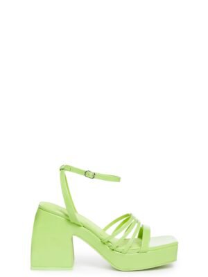 Chic Confidence Block Heels - Green