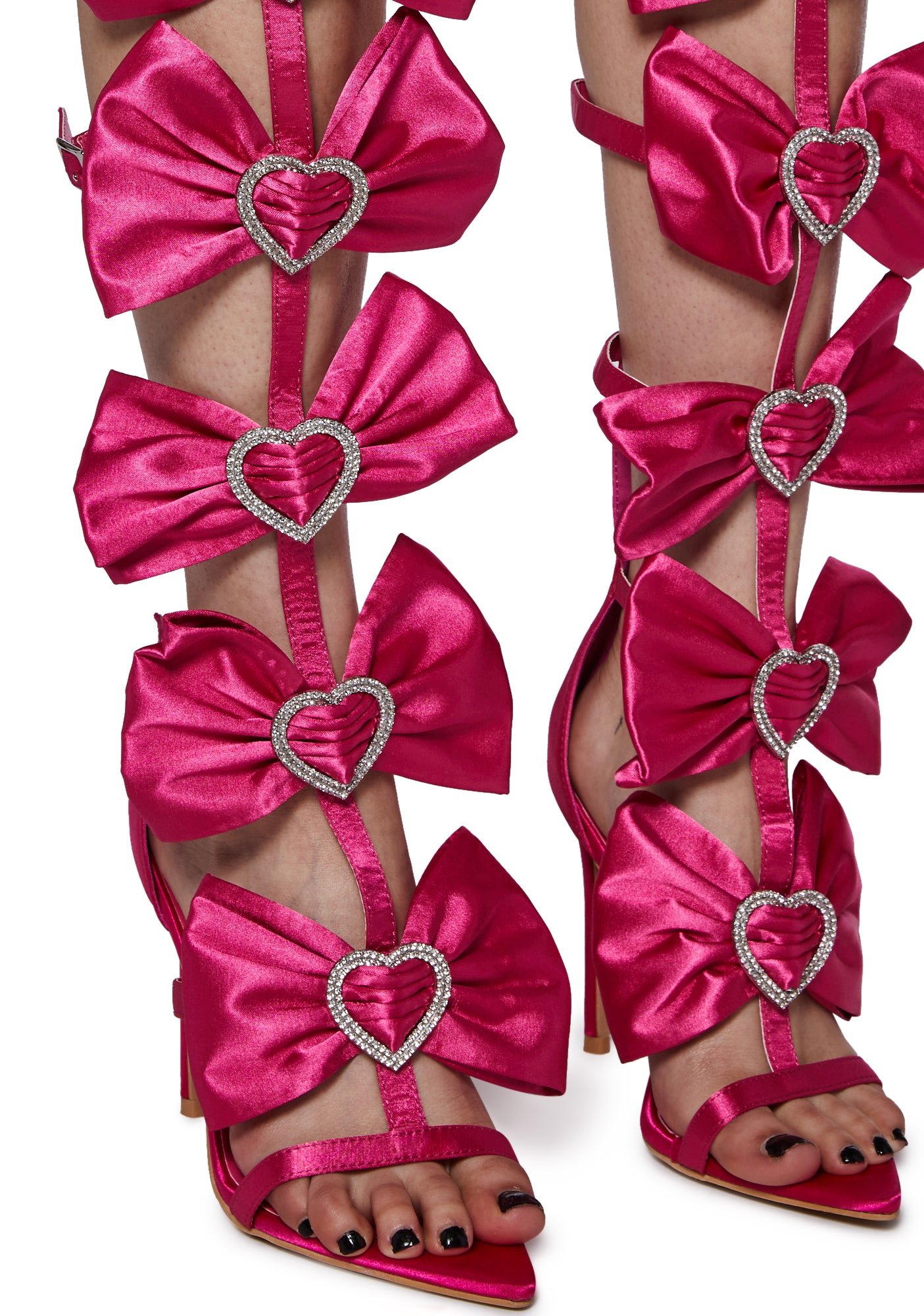 Meet The Beau Satin Heels - Pink - Image 2