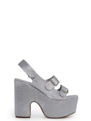 Accepting Applications Platform Sandals - Silver