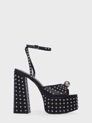 Mia Satin Pearl Platform Heels