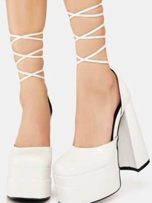 Anything But Basic Lace-Up Heels